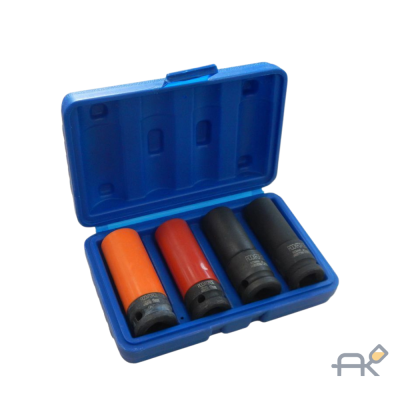 1/2Набор головок ударных тонкостенных 4 пр.(17.19+17.19 мм.в защитном кожухе ) 6гр.сталь повышенной прочности 440SCM RF-4032TH44 (25931)